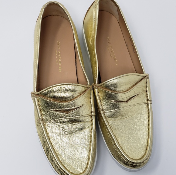gold loafers ladies